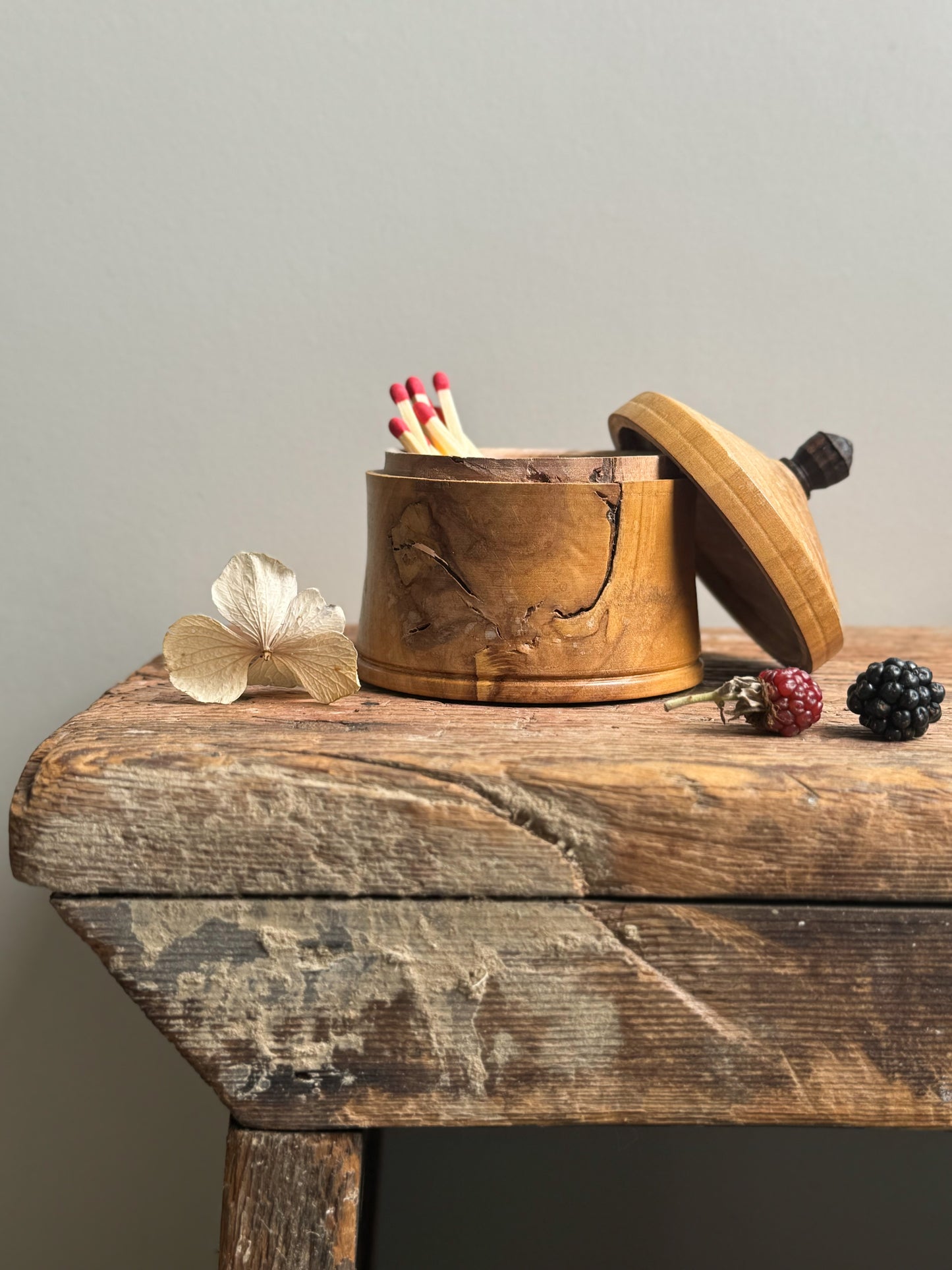 Miniature Hand-turned Treen Pot