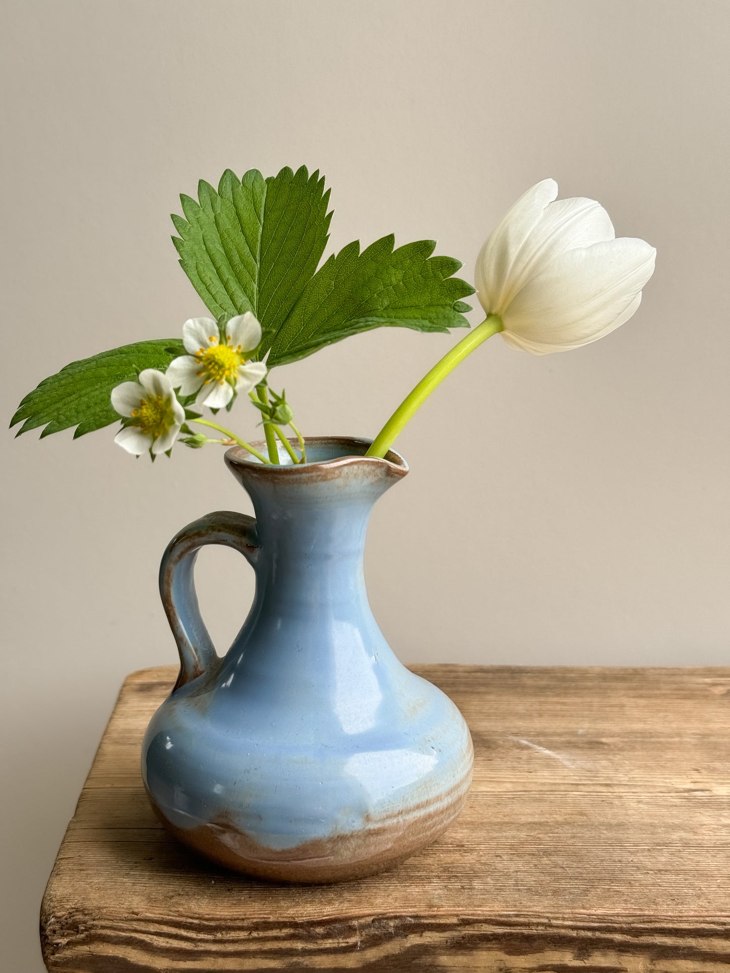 Blue Glazed Prinknash Pottery Vinegar Jug