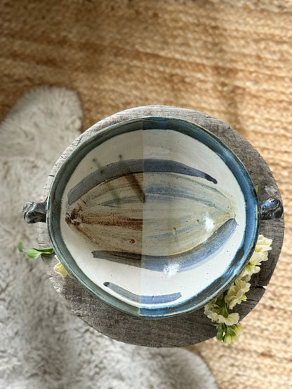 Abstract Studio Pottery Footed Bowl (Option 1)