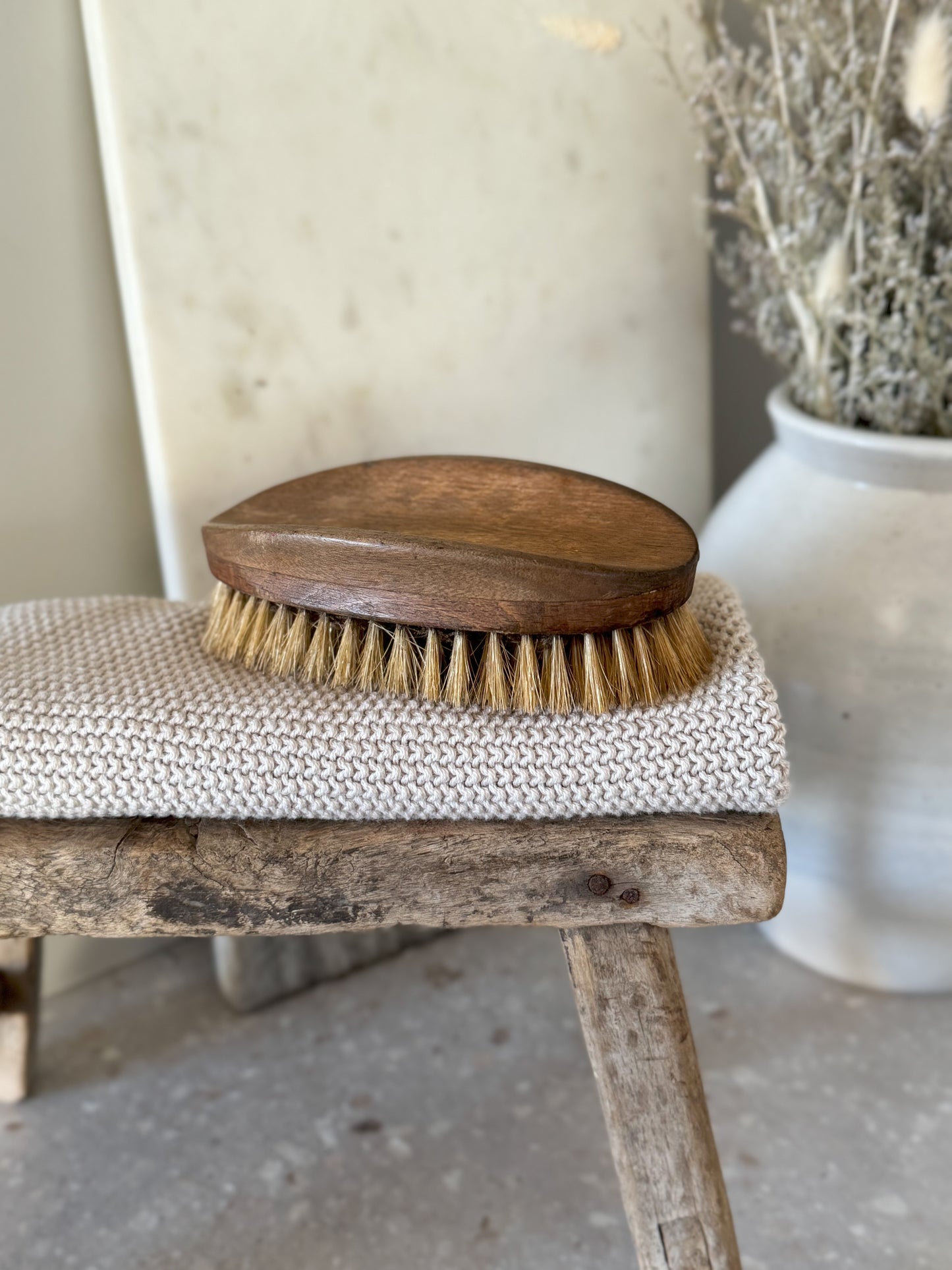 Antique Wooden Natural Bristle Household Brush | Utility Brush