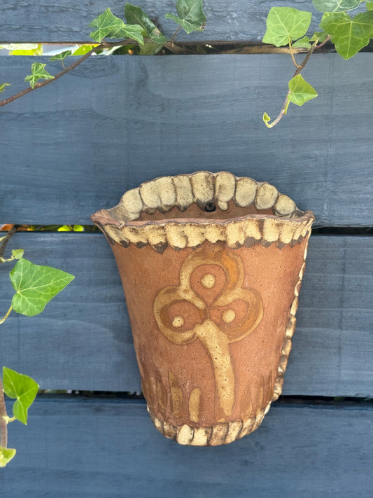 Abstract Handmade Terracotta Wall Planter