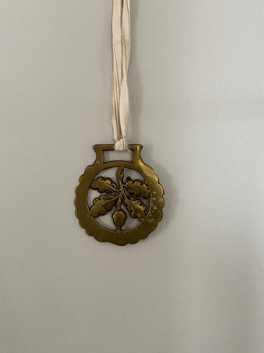 Vintage Brass Acorn Horse Brass