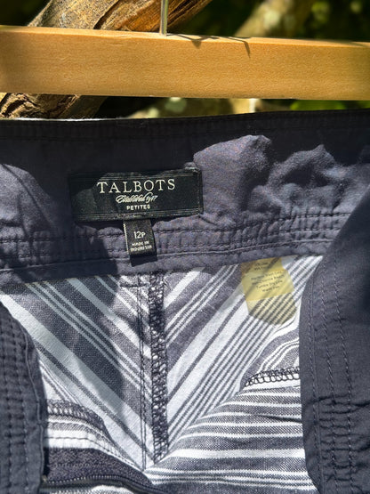 Vintage Talbots Linen & Cotton Blend Skirt | Size 12 Petite