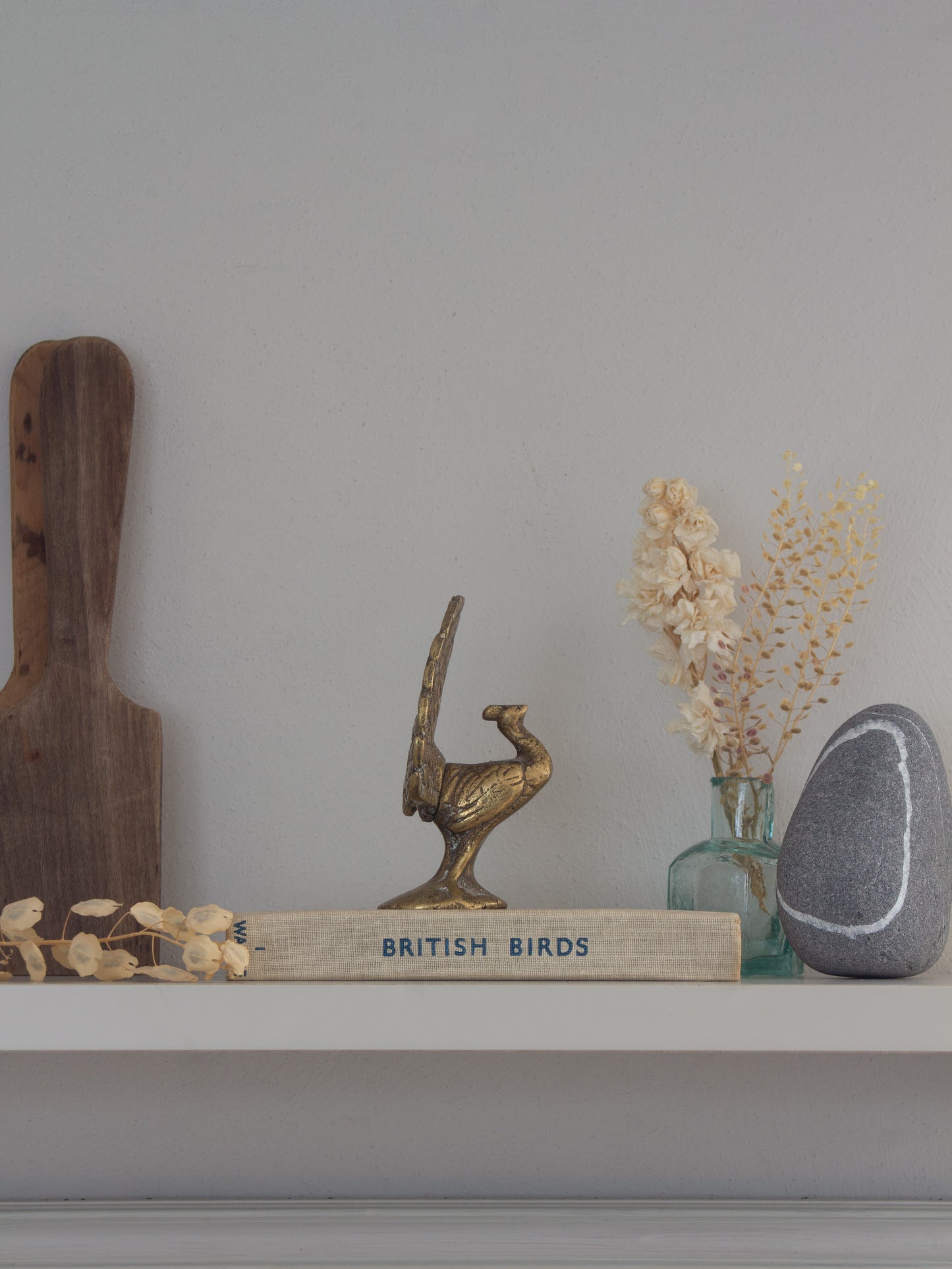 Vintage Solid Brass Peacock Figurine