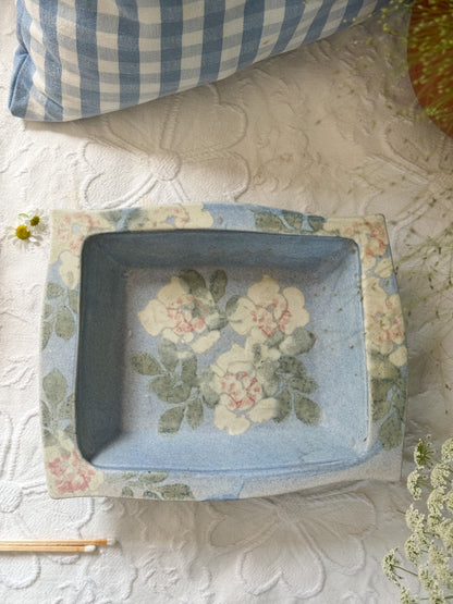 Rare Welsh Studio Pottery Dish by Conwy Pottery – Pastel Floral Design