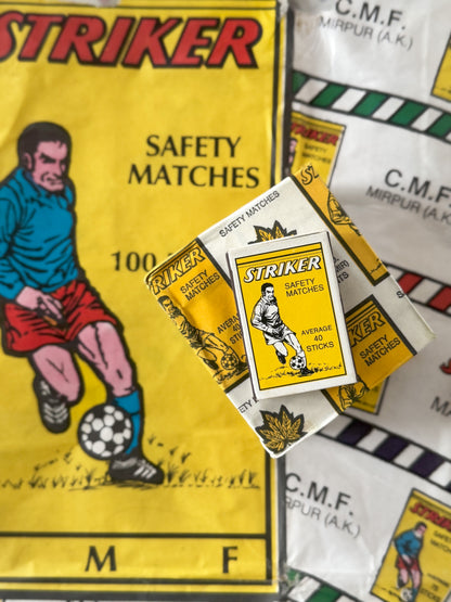 Vintage Unused STRIKER Safety Matches (Pack of 10, 400 Matches) • New Old Stock