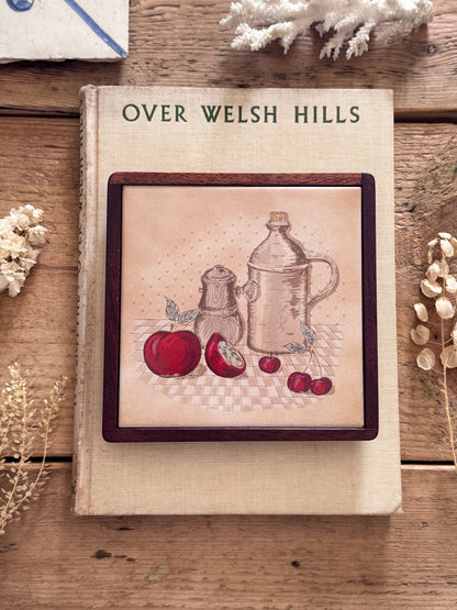 Vintage Welsh Studio Pottery Trivet in Solid Teak - Handmade in Llanfairpwllgwyngyll, North Wales