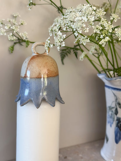 Vintage German Studio Pottery Candle Snuffer — Bellflower Form