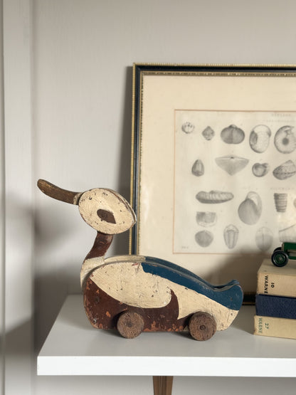 Antique Handmade Wooden Duck Toy