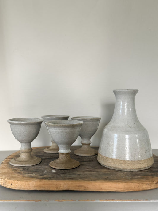 Studio Pottery Apéritif Decanter & Goblets