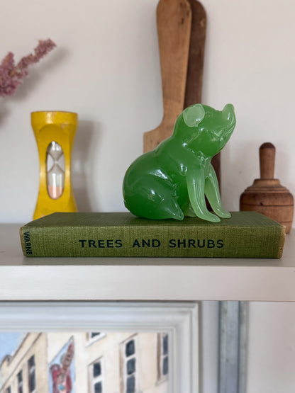 Vintage Hand-Carved Aventurine Pig Sculpture