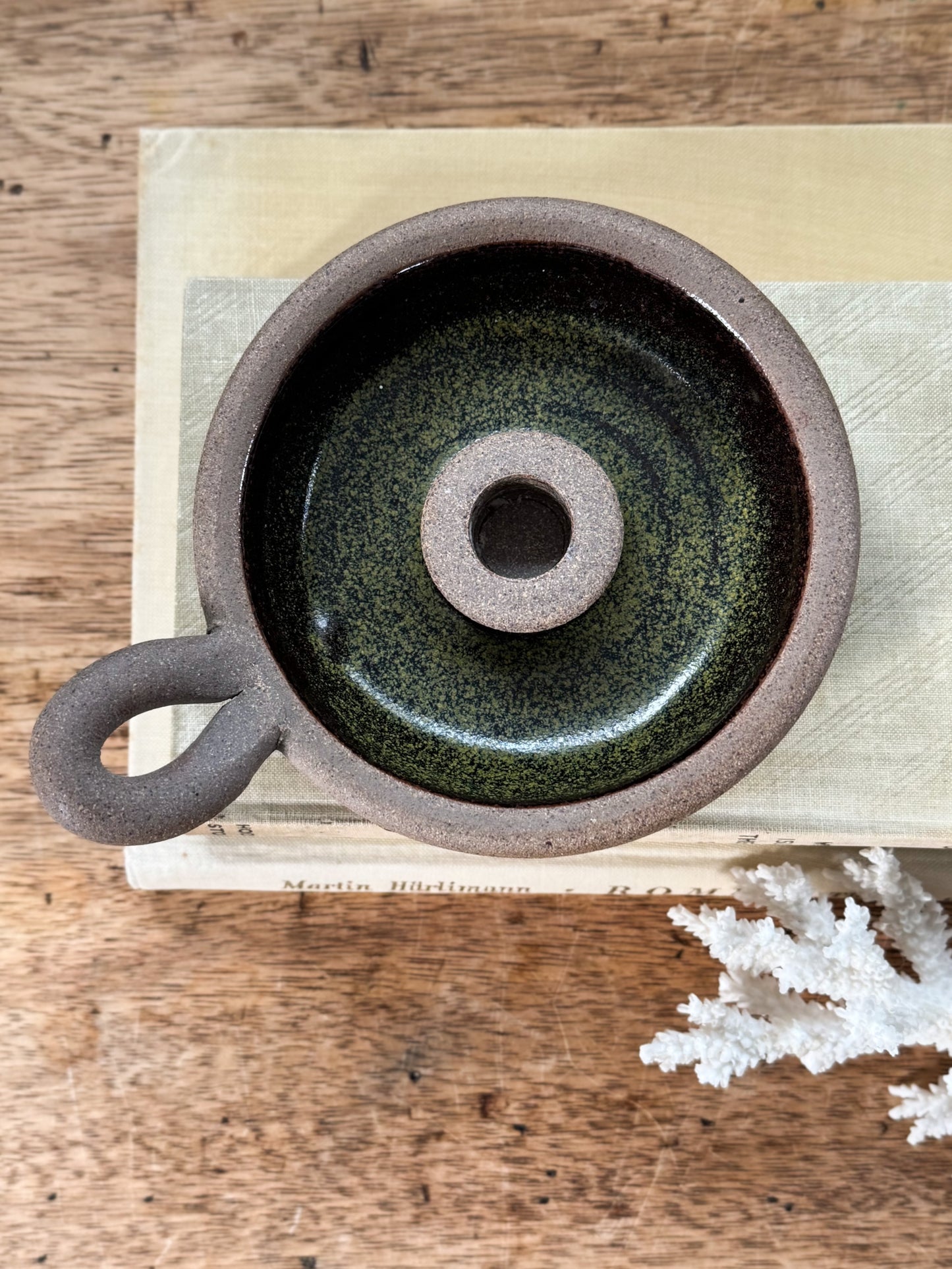 Vintage Studio Pottery Chamberstick - Beresford Pealing, Lyme Potters