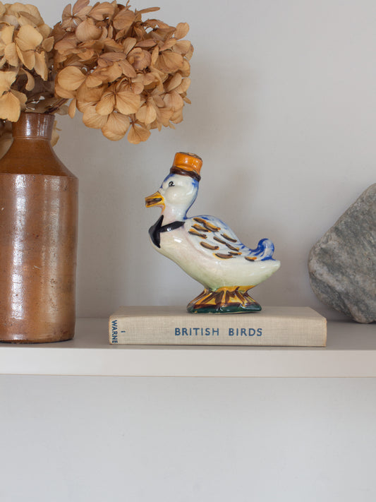 Vintage Italian Ceramic Duck Liqueur Bottle / Decanter
