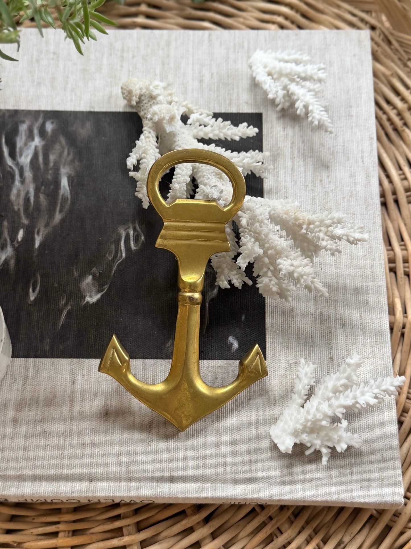 Vintage Solid Brass Ship’s Anchor Bottle Opener