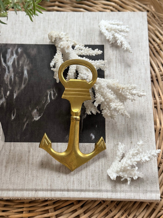Vintage Solid Brass Ship’s Anchor Bottle Opener