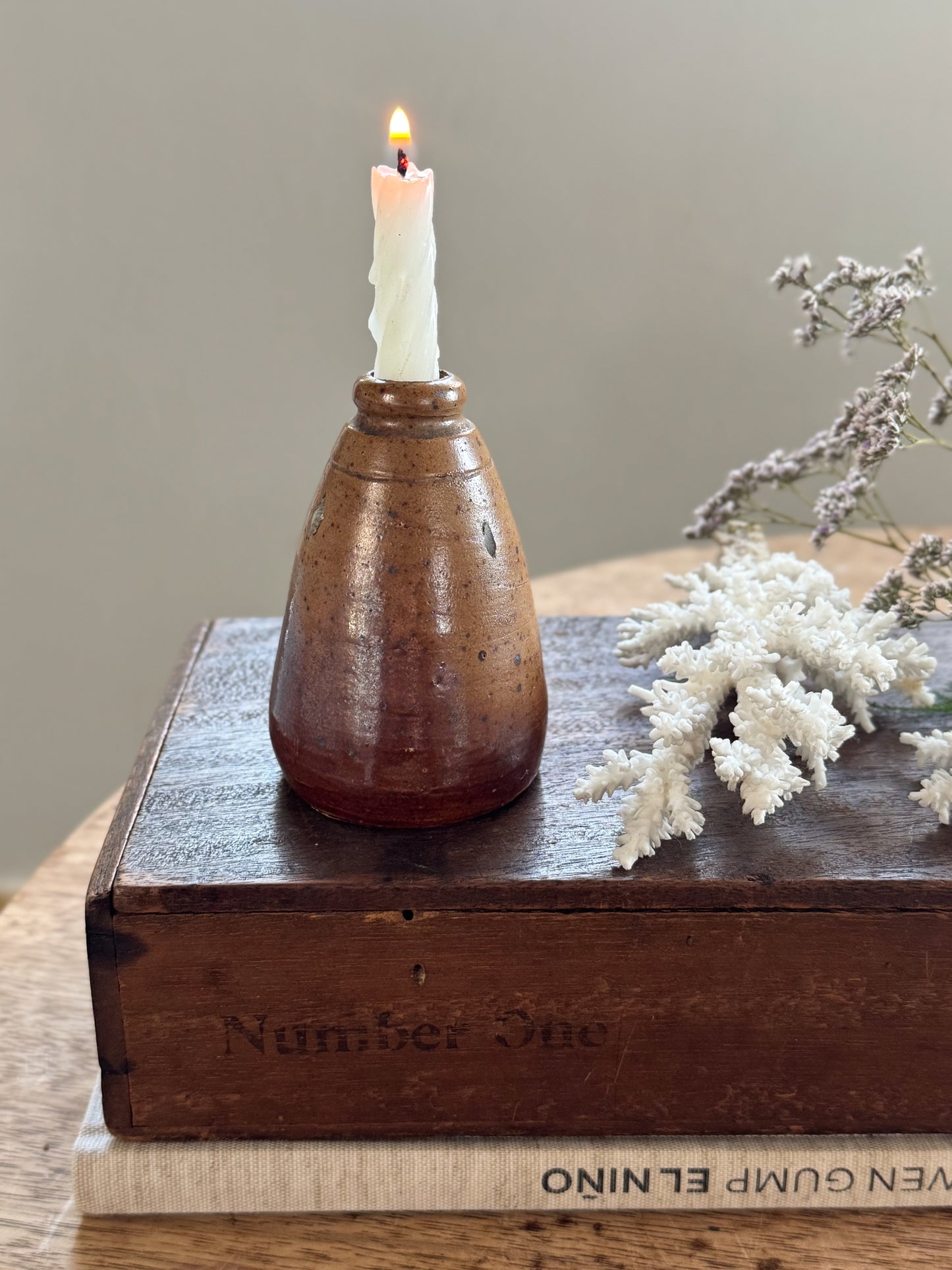 Antique Stoneware Cone Shaped Ink Bottle - c.1870s