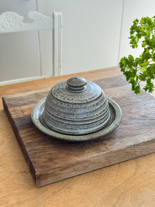Very Rare Vintage Studio Pottery Butter Dish by John Maltby, Stoneshill Pottery, Devon