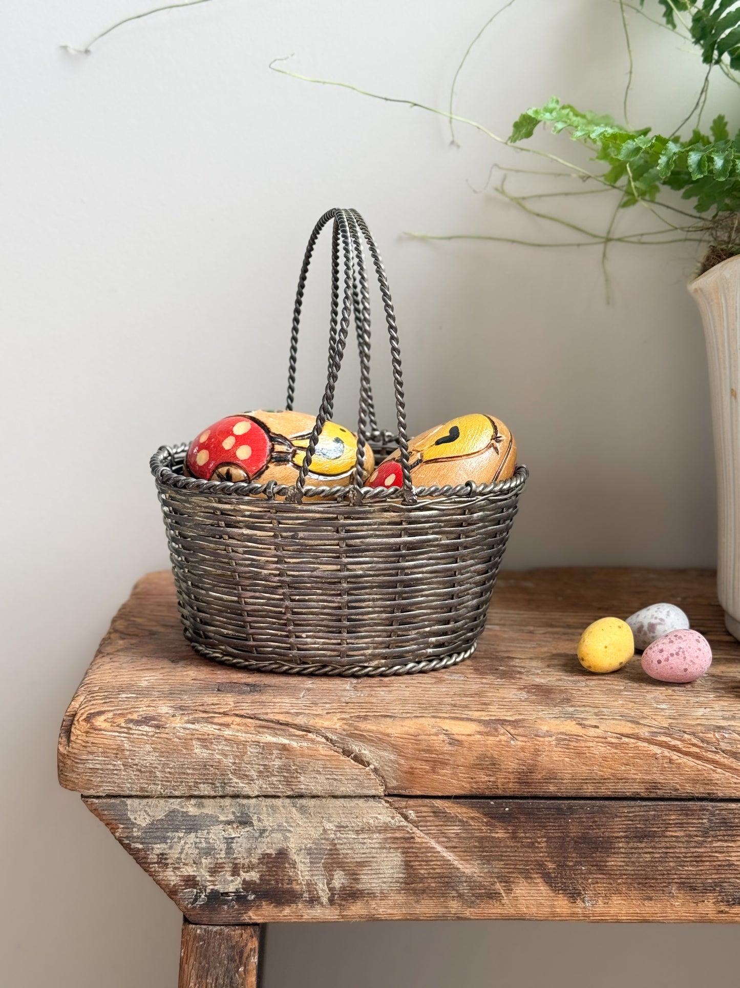 Vintage Miniature Wire Basket