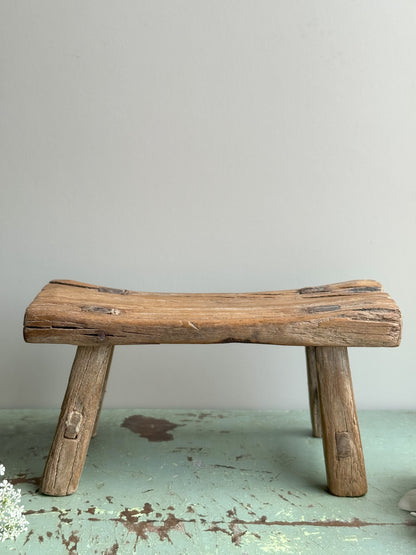Vintage Tiny Elm Stool (Option 2)