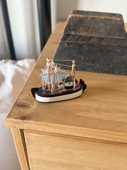 Vintage Small Wooden Fishing Boat