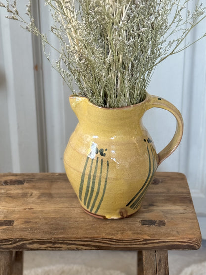 Abstract Yellow Slipware Jug