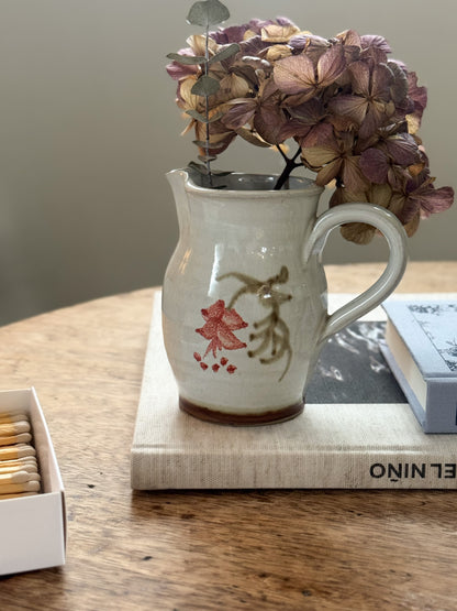 Vintage Studio Pottery Fuchsia Jug by Glenshee Pottery