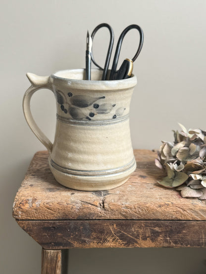 Vintage Large Studio Pottery Tankard by Ros Moren, Cornwall