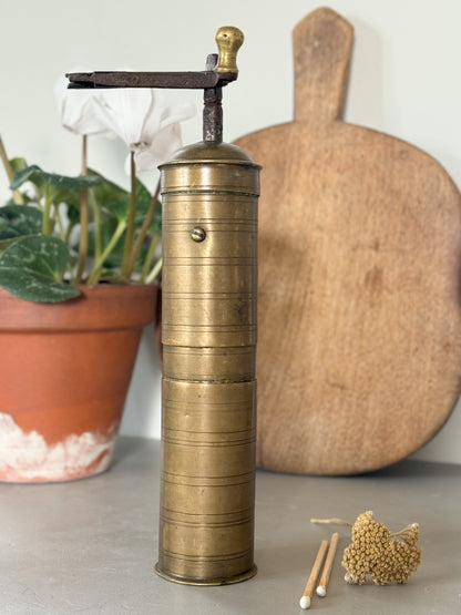 Antique Brass Pepper Mill • Grinder