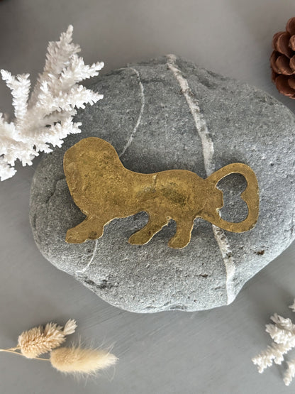 Vintage Solid Brass Lion Bottle Opener