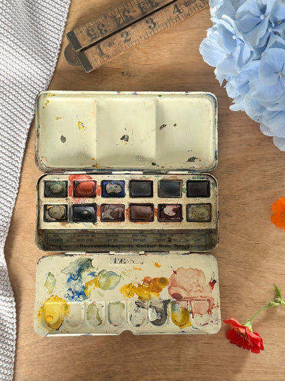 Vintage Reeves “Cheapside Colour Box No.2” Watercolour Tin