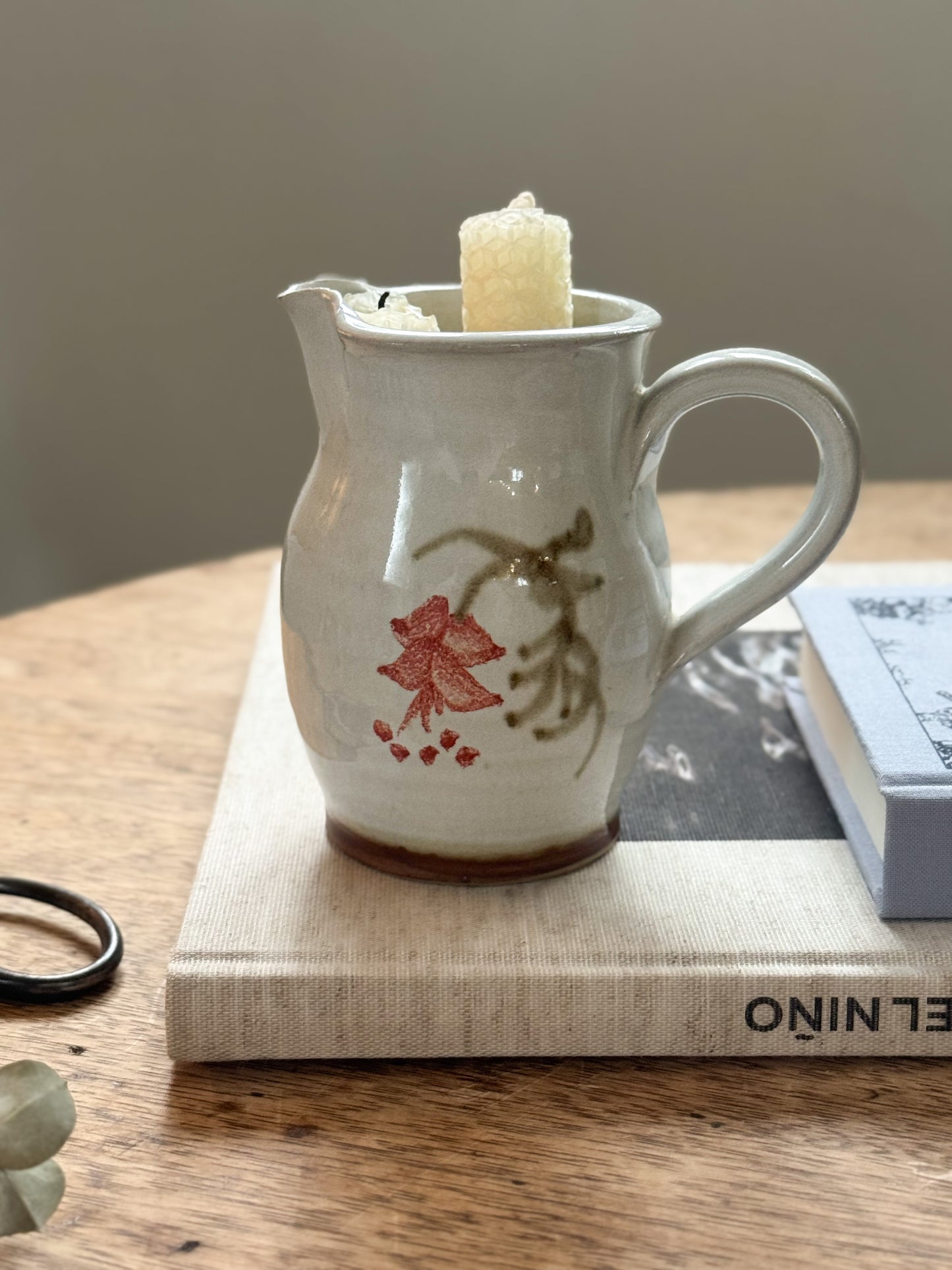 Vintage Studio Pottery Fuchsia Jug by Glenshee Pottery