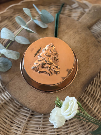Vintage Copper Christmas Tree Jelly Mould