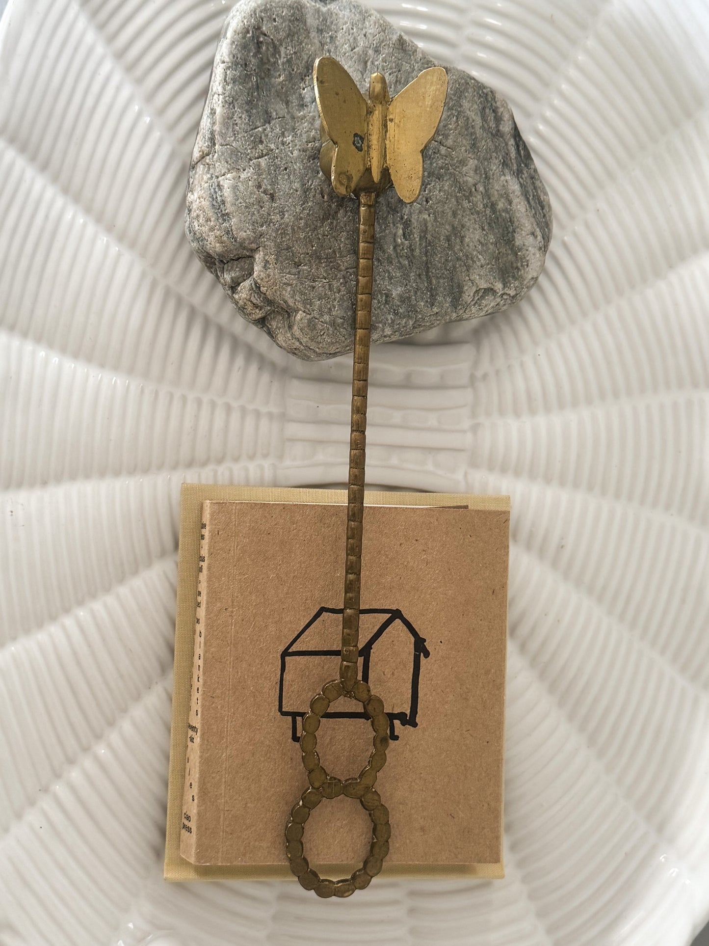 Vintage Solid Brass Butterfly Candle Snuffer