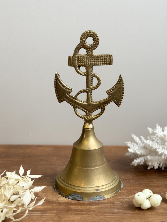 Vintage Brass Ships Anchor Hand Bell