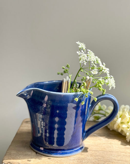 Studio Pottery Blue Glazed Creamer