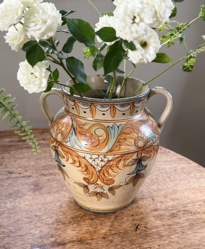 Vintage Large Portuguese Studio Pottery Handled Vessel