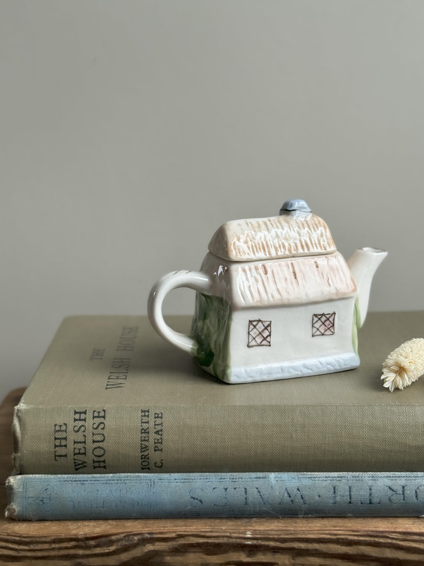 Vintage Porcelain Miniature Cottage Teapot (Option 1)