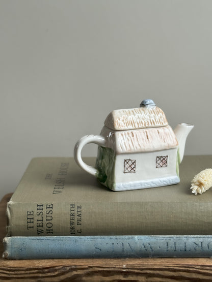 Vintage Porcelain Miniature Cottage Teapot (Option 1)