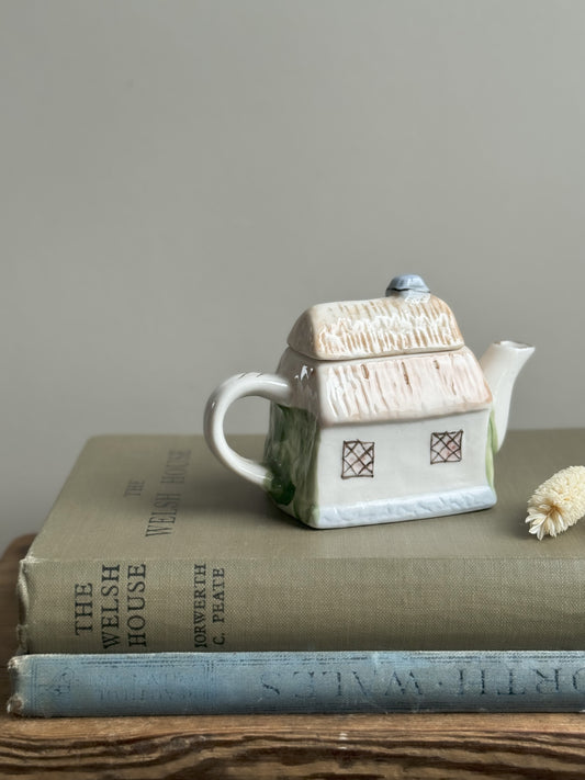 Vintage Porcelain Miniature Cottage Teapot (Option 1)