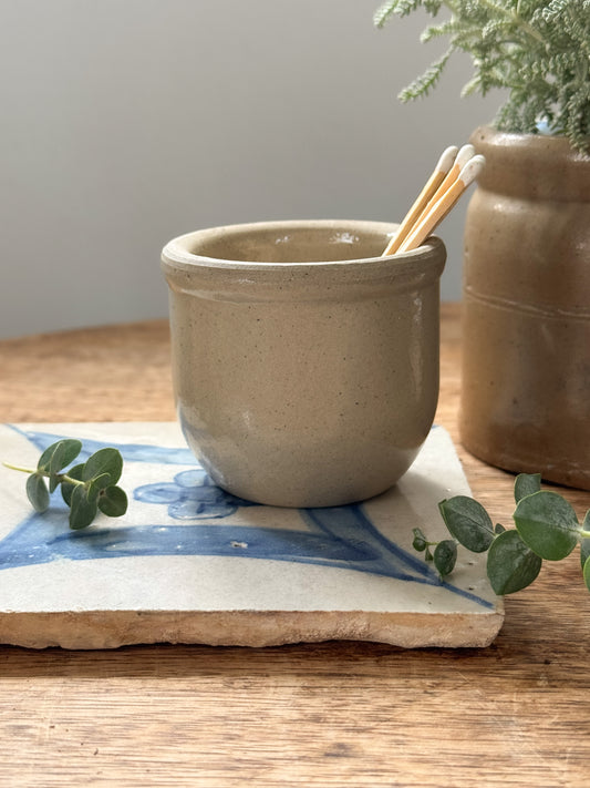 Small Antique French Stoneware Pot