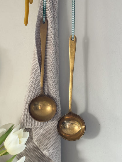 Pair of Antique Solid Brass Ladles