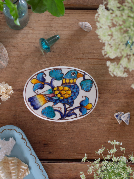 Very Rare Vintage Romano Innocenti Italian Hand-Painted Bird Trinket Box