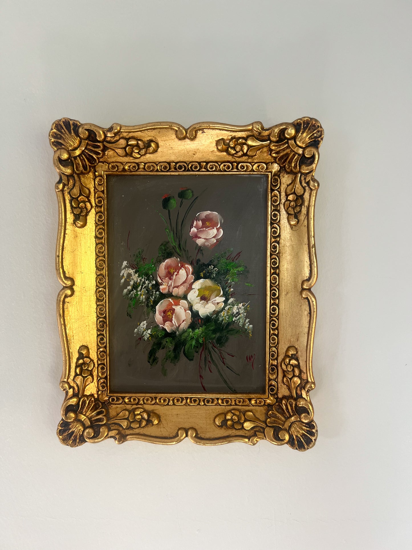Vintage Flora Still Life, Signed, Framed, Oil on Canvas (Option 1)