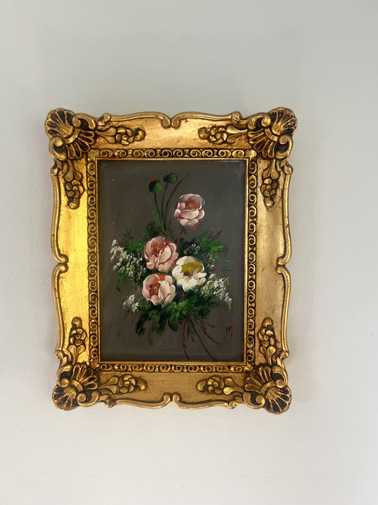 Vintage Flora Still Life, Signed, Framed, Oil on Canvas (Option 1)