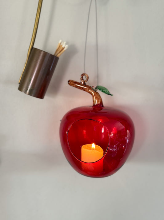 Vintage Handblown Glass Decorative Apple