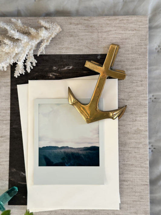 Vintage Solid Brass Anchor Letter Clip