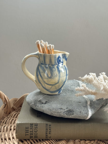 Very Rare Welsh Studio Pottery Owl Creamer by Steve Barkworth, Pen y Bonc Pottery, Amlwch