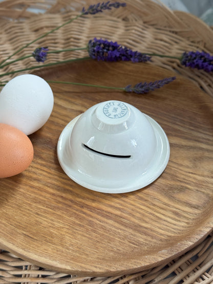 Vintage Glazed Stoneware Egg Separator