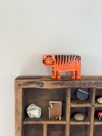 Vintage Hand-Carved and Hand-Painted Wooden Toy Figures (Multiple Options)