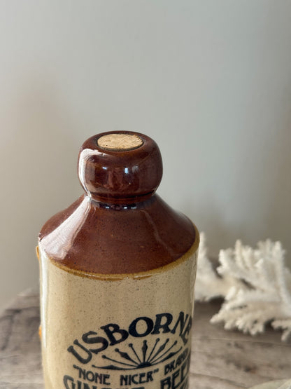 Vintage Usborne “None Nicer” Ginger Beer Bottle, 1960s–70s, Pearsons of Chesterfield
